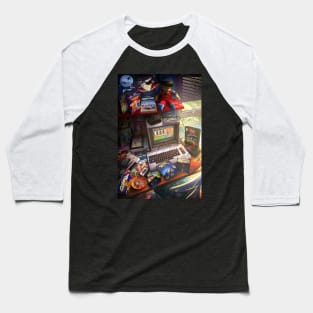 Commodore 64 - Maniac Mansion Baseball T-Shirt